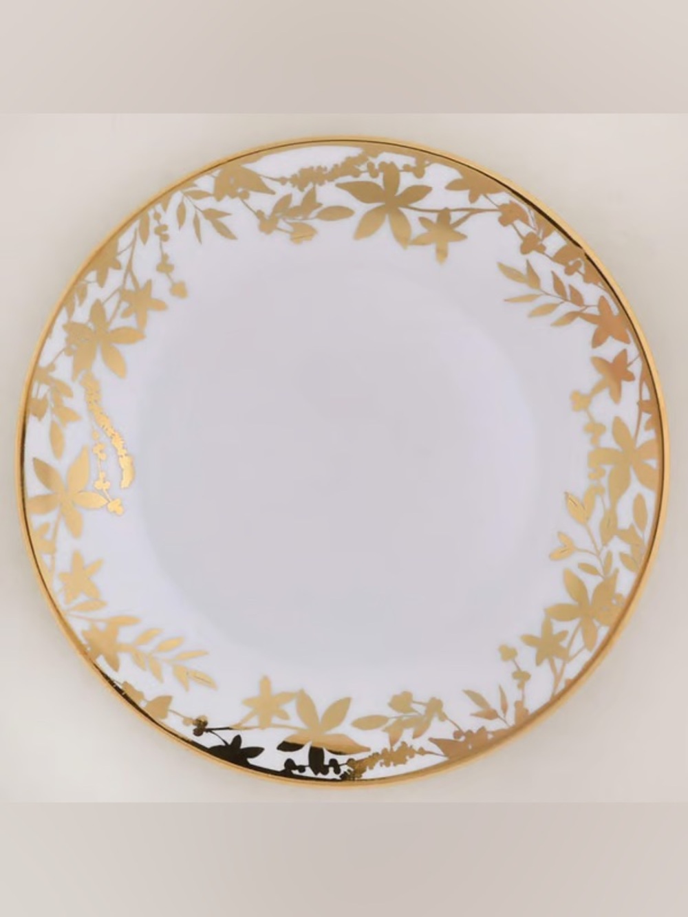 Ciroa C9A40 salad plates featuring a gold flowers Set of 4